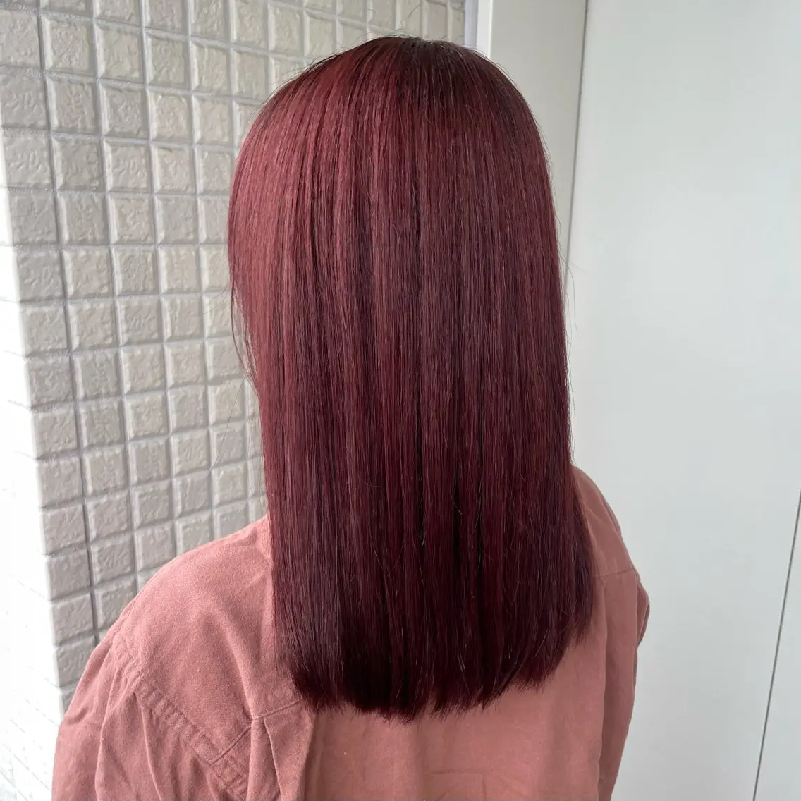 カラー レッドカラー 銀座：似合わせカラー オリーブ🫒アレンジのヘアスタイル