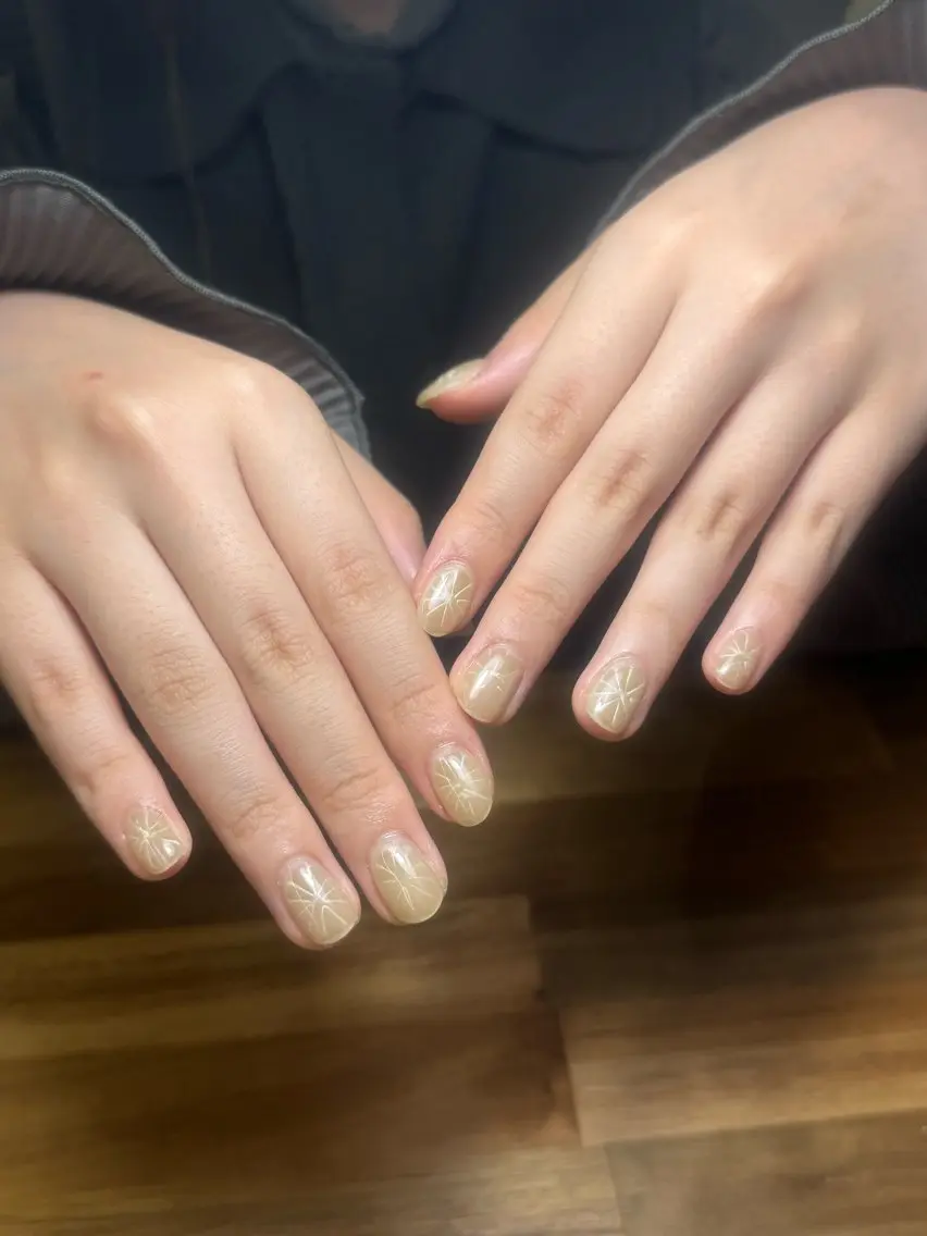 ネイル ハンドネイル ユリ🎀長さだし/ パラジェル/持ち込みのネイルデザイン