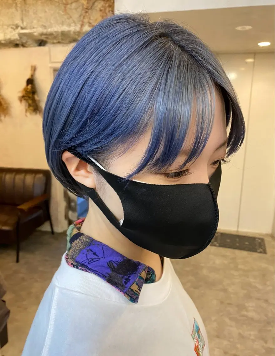 ショート ヘアカラー シモイケ ルアのヘアスタイル