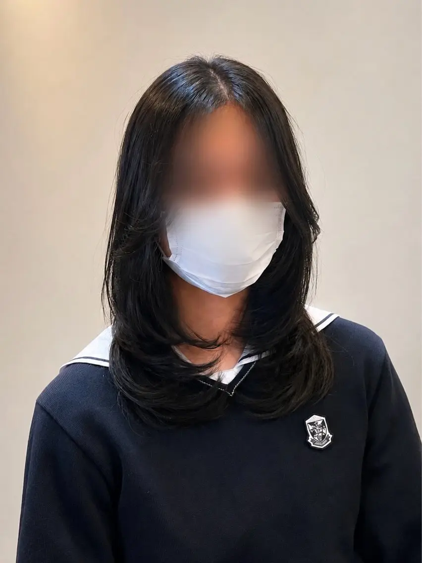 セミロング ハイレイヤー レイヤーカット カット 愛華 【geep】のヘアスタイル