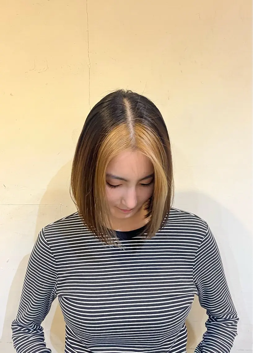 ショート カラー ヘアカラー 松原 樹里のヘアスタイル