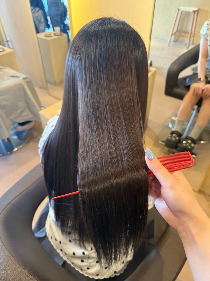 ロング カラー トリートメント ヘアカラー トリートメント coco♡ 韓国hairのヘアスタイル