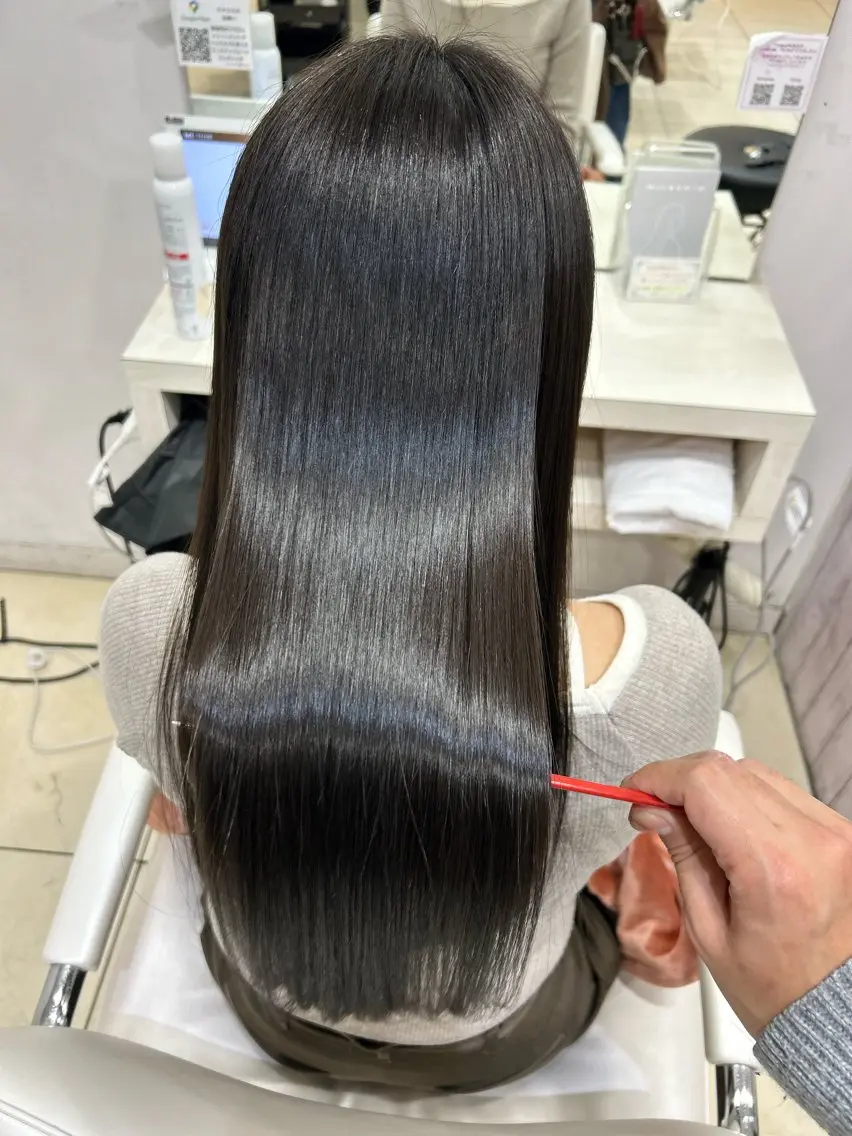 ロング カット ヘアカラー トリートメント 【髪質改善カラー】 瀧田嵐士🇰🇷のヘアスタイル