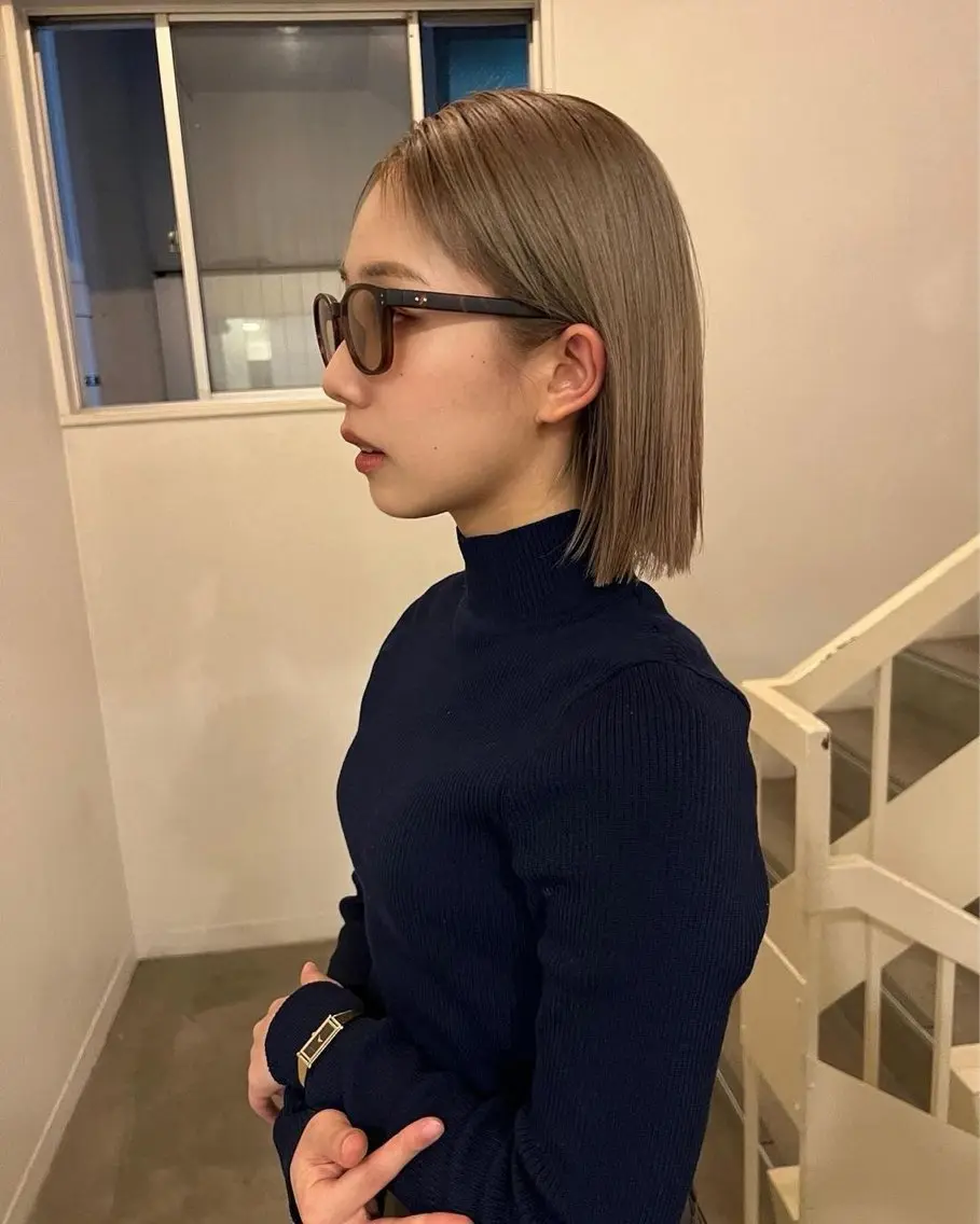 ショート カット ヘアカラー トリートメント 透明感カラー/顔周り カット/ののか💞のヘアスタイル