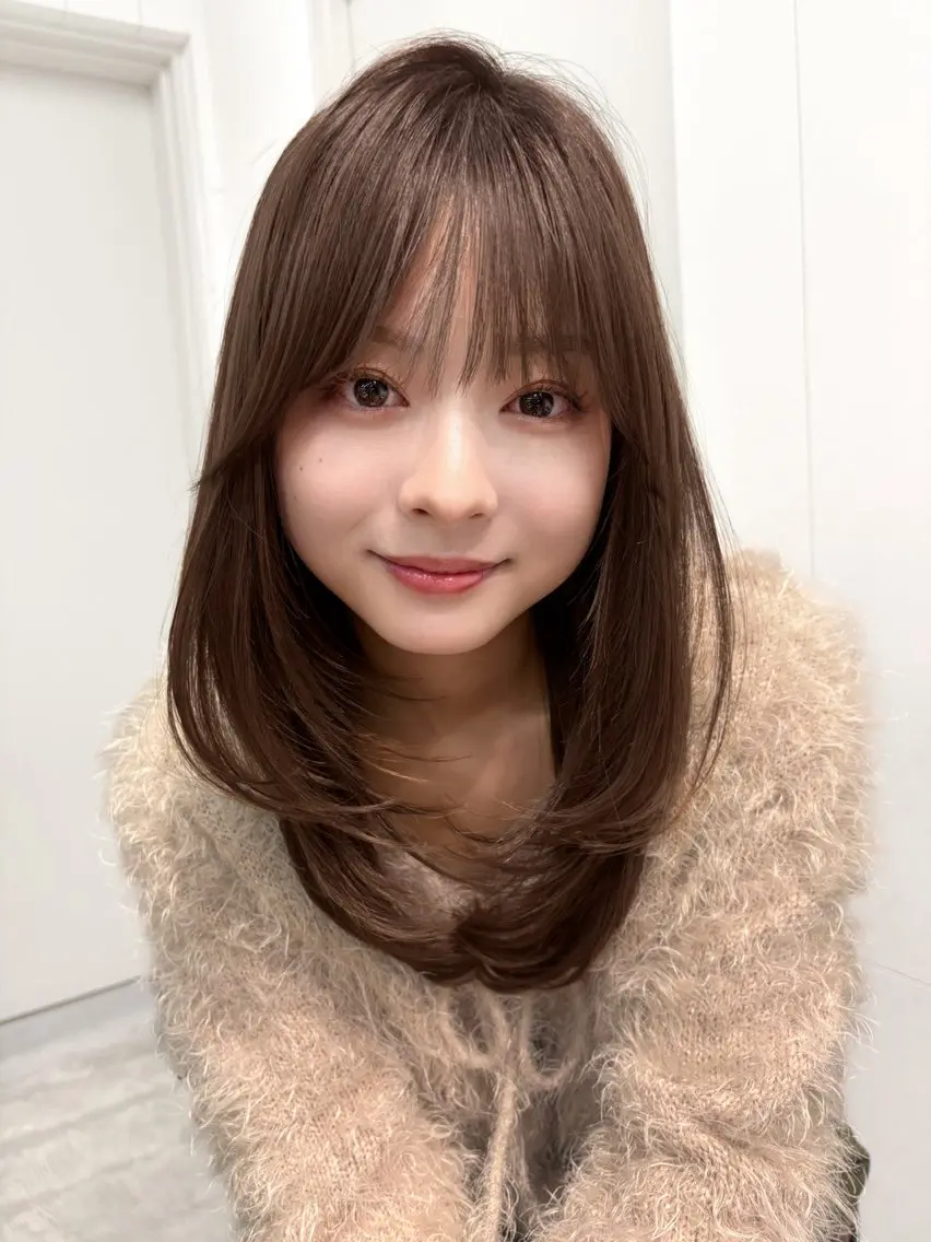 ロング レイヤーカット 🤍yura🤍池袋 レイヤー似合わせのヘアスタイル