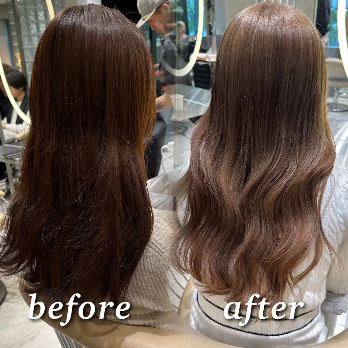 ロング カラー カット ヘアカラー トリートメント Lond roseのヘアスタイル