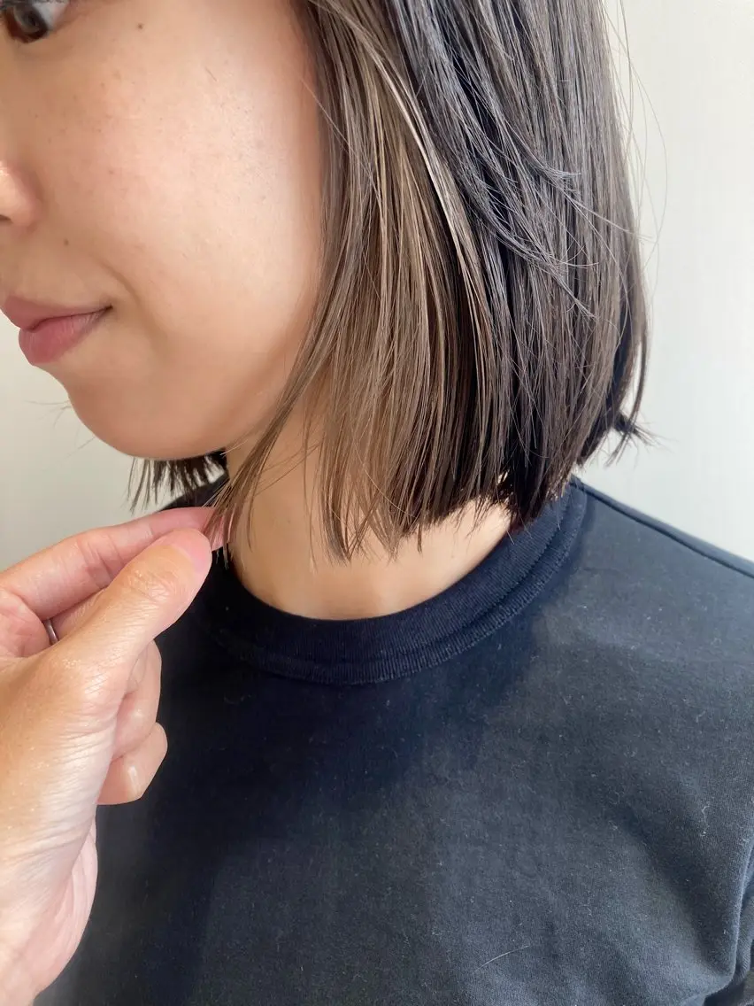 ショート カラー インナーカラー 大阪ヴィーガンサロン KANAKOのヘアスタイル