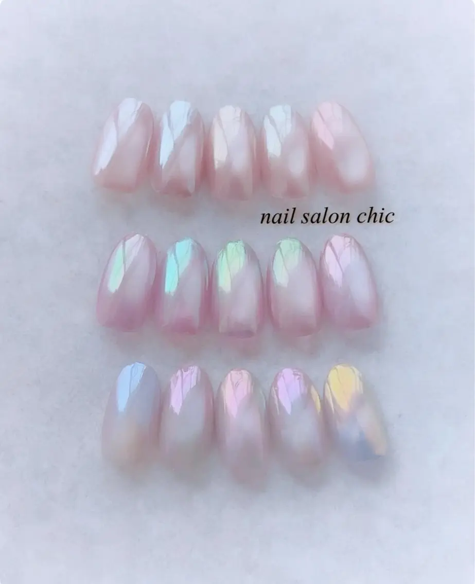 ネイル 氷ネイル・うるうるネイル マグネットネイル nail salon chicのネイルデザイン