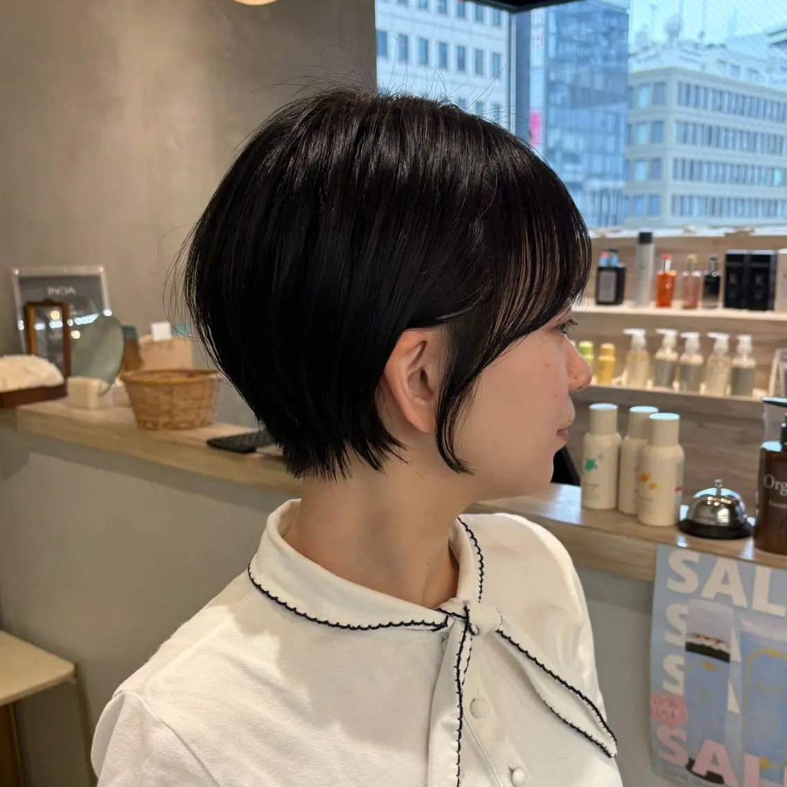 ショート カット トリートメント オリーブベージュ/ボ ブショートたまき🧡のヘアスタイル