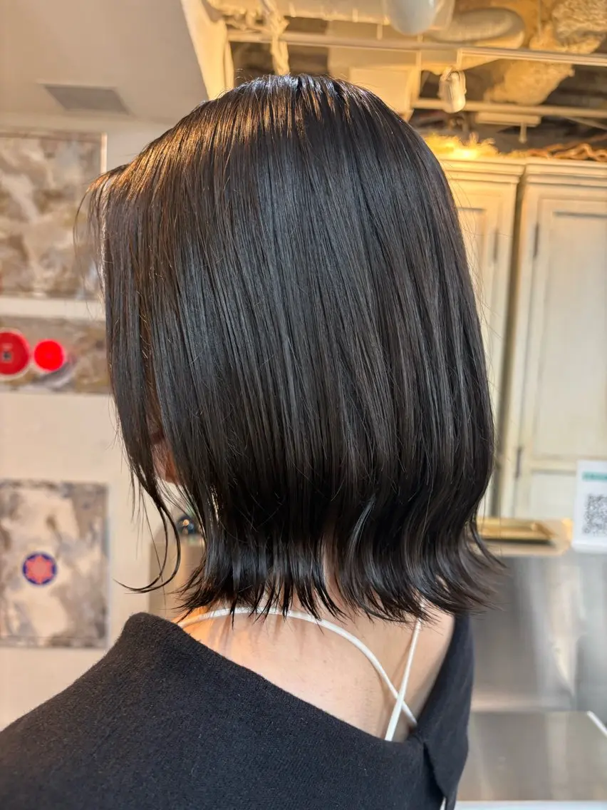 ミディアム ヘアカラー シモイケ ルアのヘアスタイル