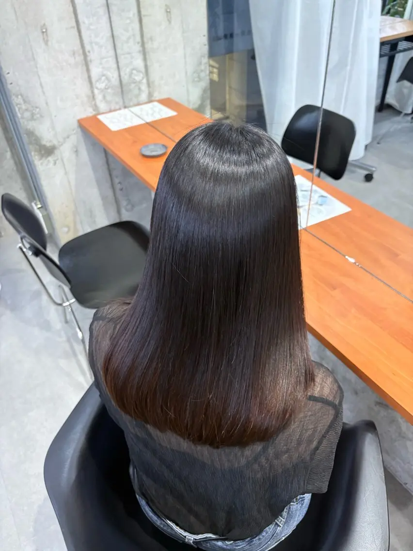 ロング 縮毛矯正 トリートメント 髪質改善／縮毛矯正 関根青葉のヘアスタイル