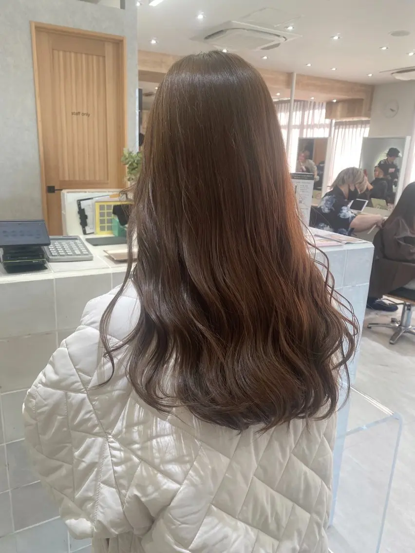 ロング カラー ベージュカラー ヘアカラー トリートメント 透明感カラー ボブ ミディアム 齊木勇人のヘアスタイル