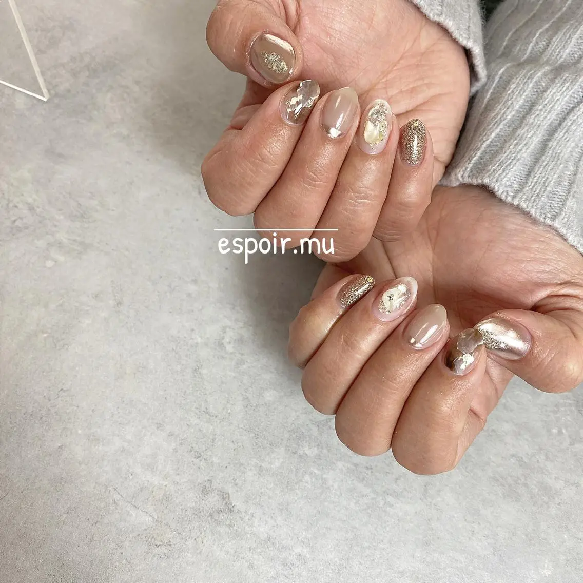 ミディアム ネイル espoir. muのネイルデザイン