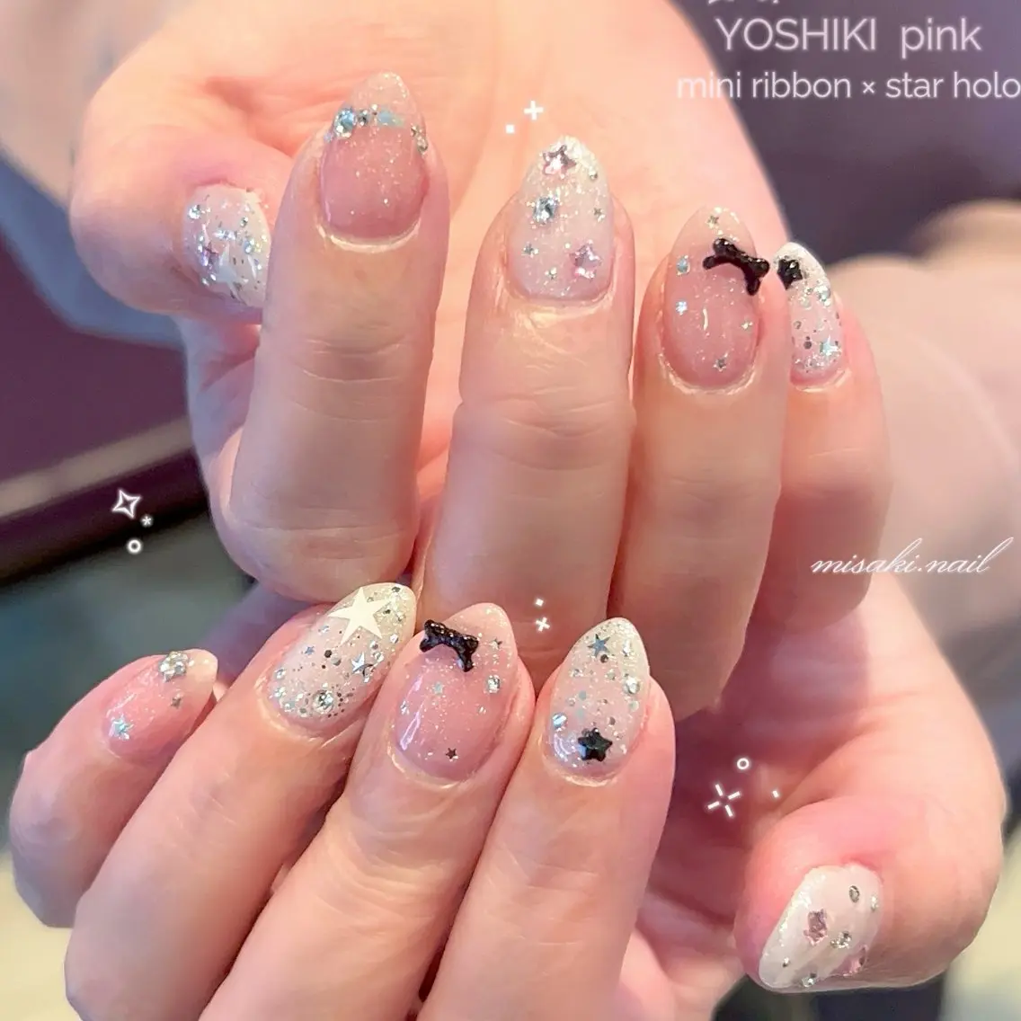 ネイル キラキラネイル ハンドネイル misaki🎀 coffret.のネイルデザイン