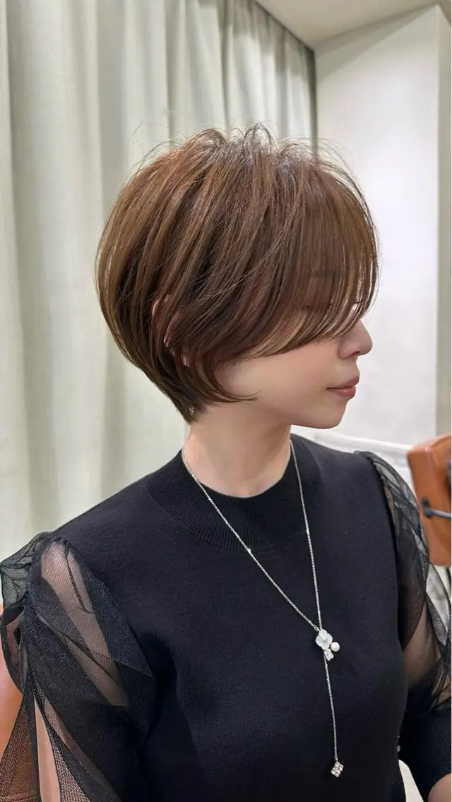 ショート カラー 似合わせカット ショートヘア カット ヘアカラー お悩み解決ショート/ 似合わせカット/といのヘアスタイル
