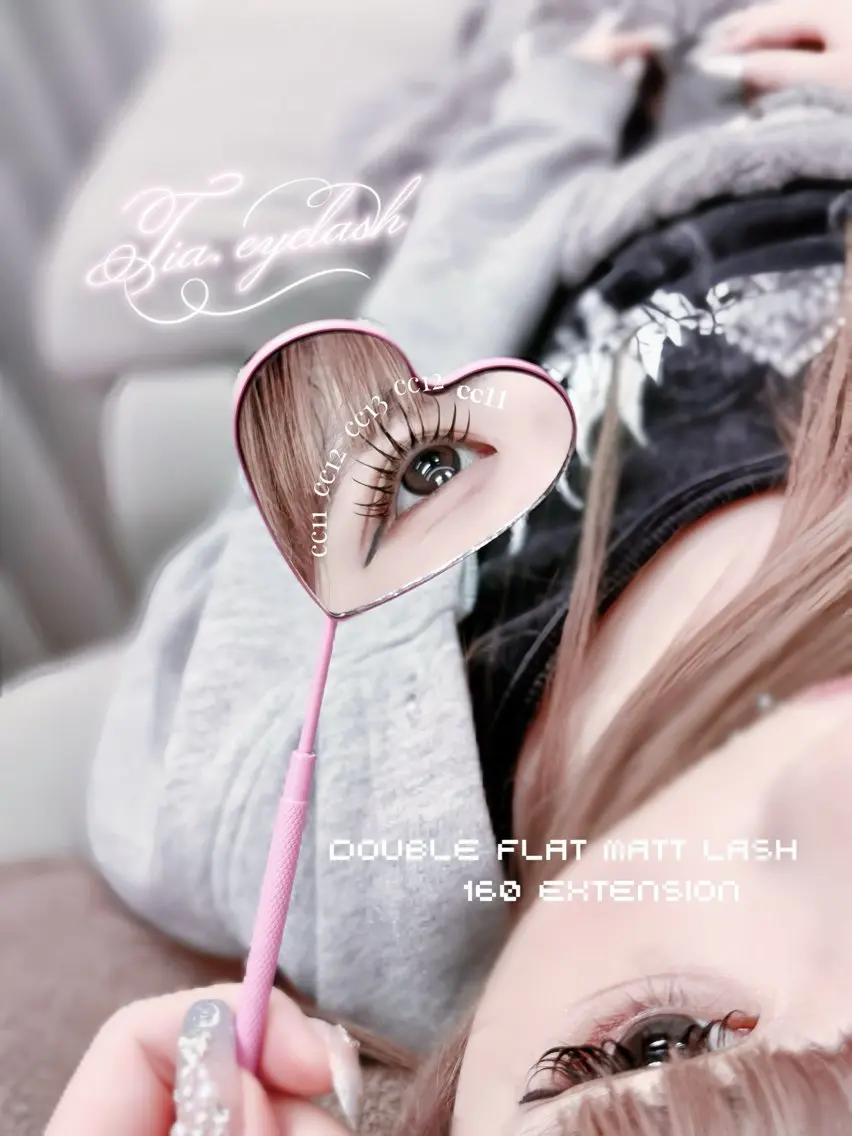 【韓ドル風束感✨】ダブルフラットマットラッシュ160本🫧¥8,500→¥7,500🩶 華やかコーティング仕上げ🍒の写真