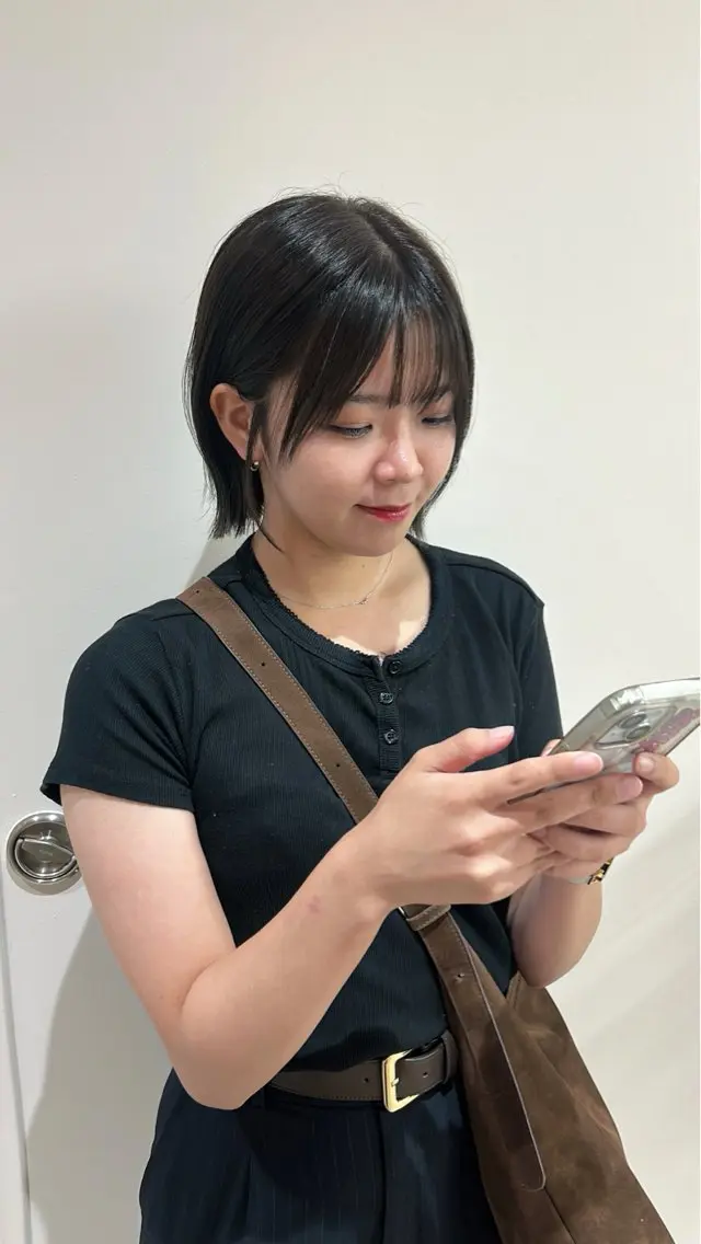ショート ボブ レイヤーカット ヘアカラー 高橋 芹奈 /梅田 ／茶屋町/髪質改善のヘアスタイル