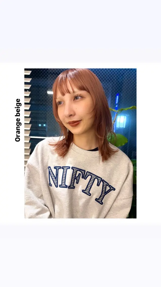 🍊1ブリーチでOK◎【オレンジベージュ】ホームケア付きの写真