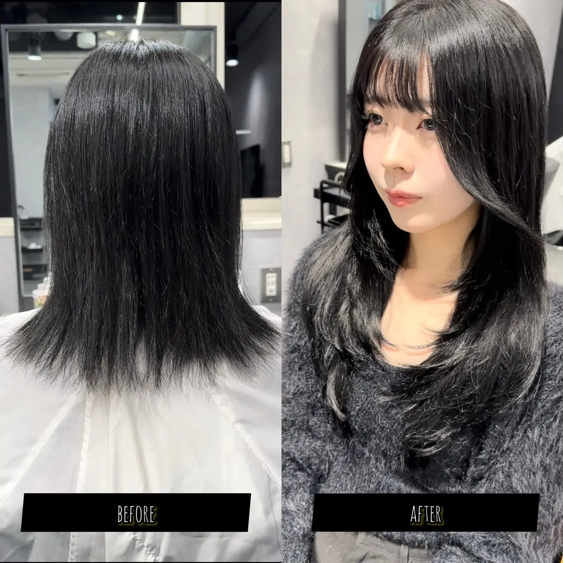 ミディアム カラー プルエクステ エクステ レイヤーカット プルエクステ/透明感 カラー✨KAZUKIのヘアスタイル