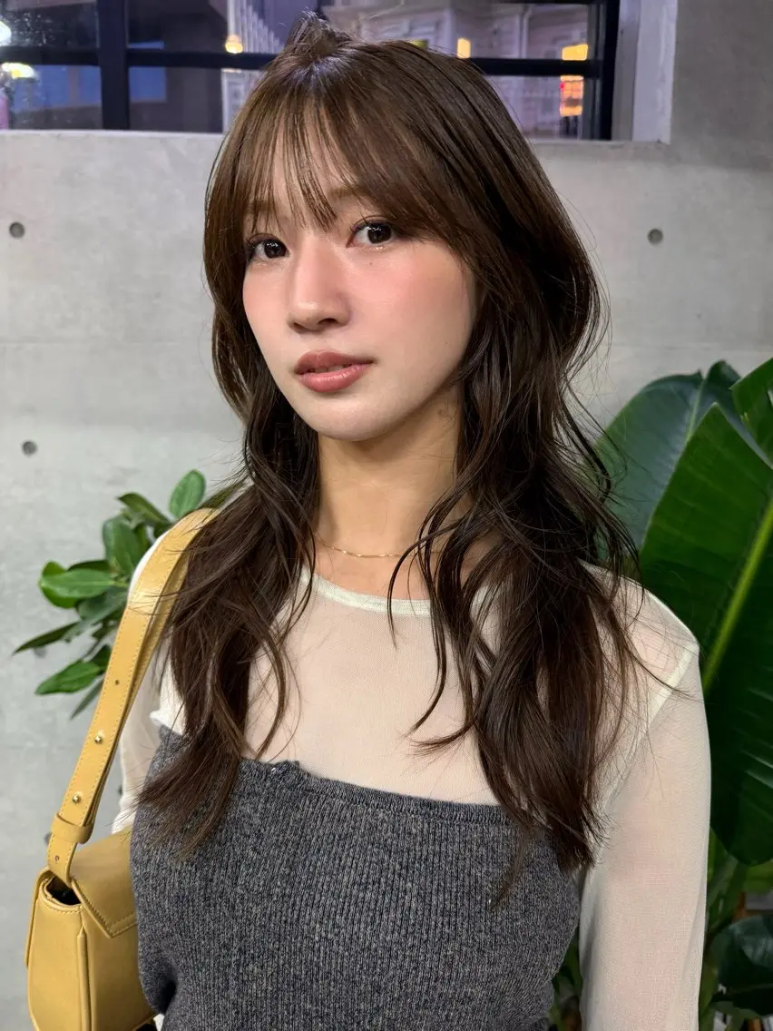 ロング レイヤーカット カット ヘアカラー レイヤーカット\ウル フ chinatsuのヘアスタイル