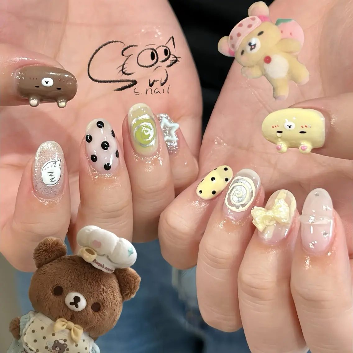 ネイル チークネイル フレンチネイル グラデーション マグネットネイル ワンカラーネイル S.nail _のネイルデザイン