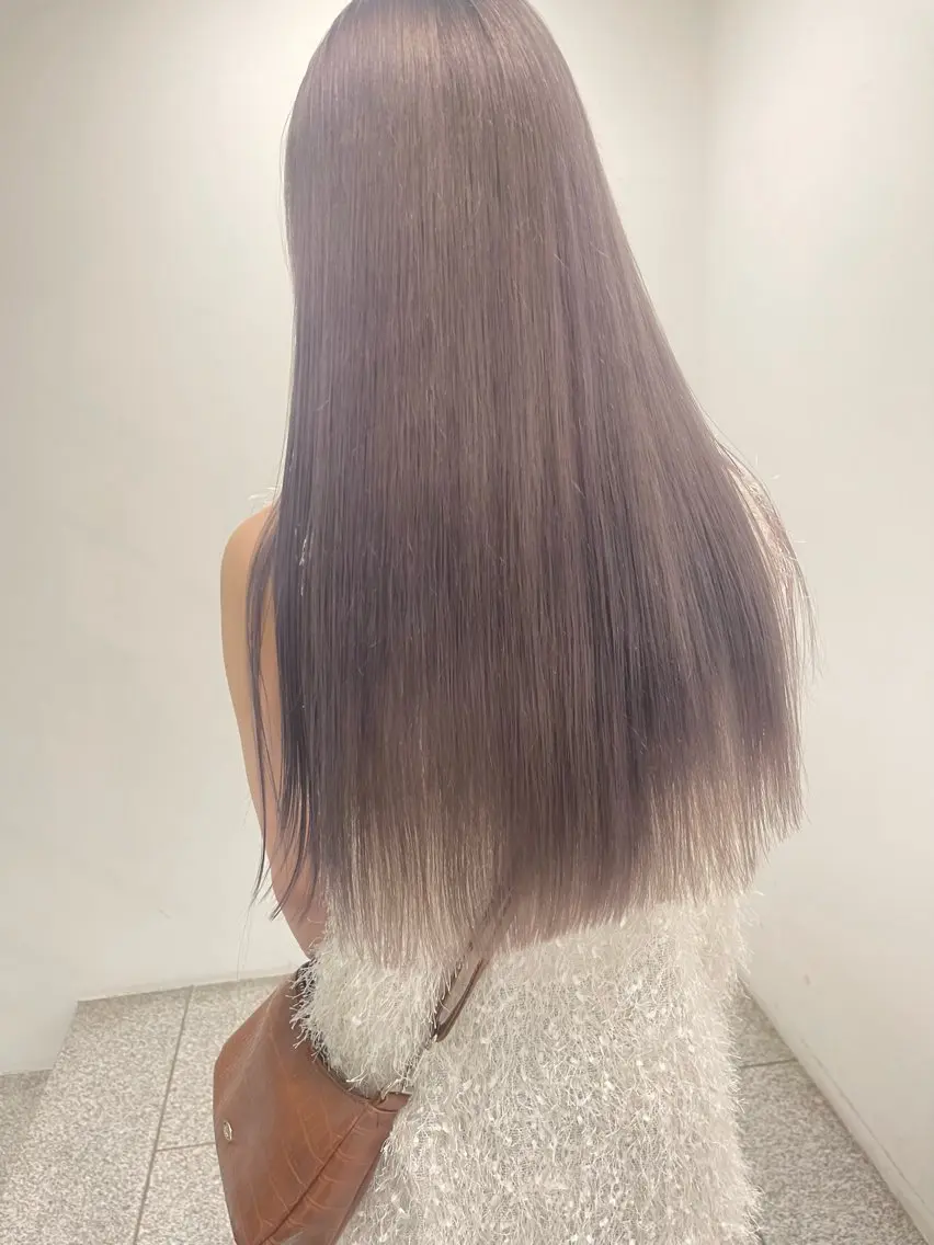 ロング カラー 広島:ミルキーカラー tsumaのヘアスタイル