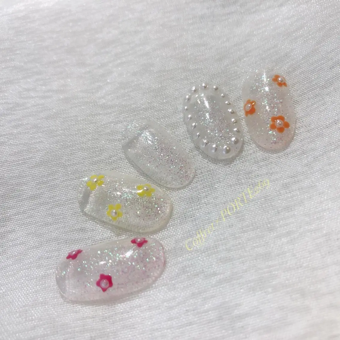 ネイル フラワーネイル 韓国ネイル 💕WOLTOKYO 池袋💕maiのネイルデザイン