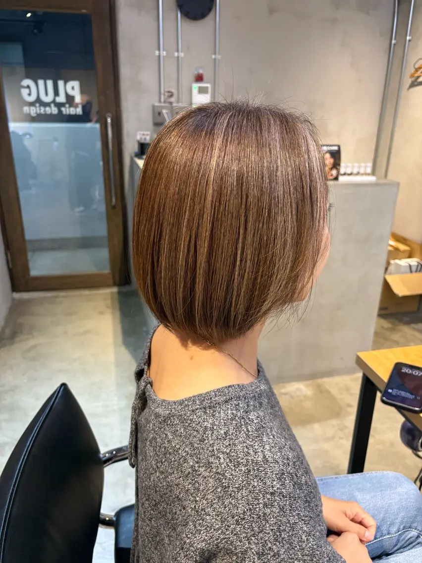 ショート ヘアカラー トリートメント とびまつ /ショート/脱白髪染のヘアスタイル