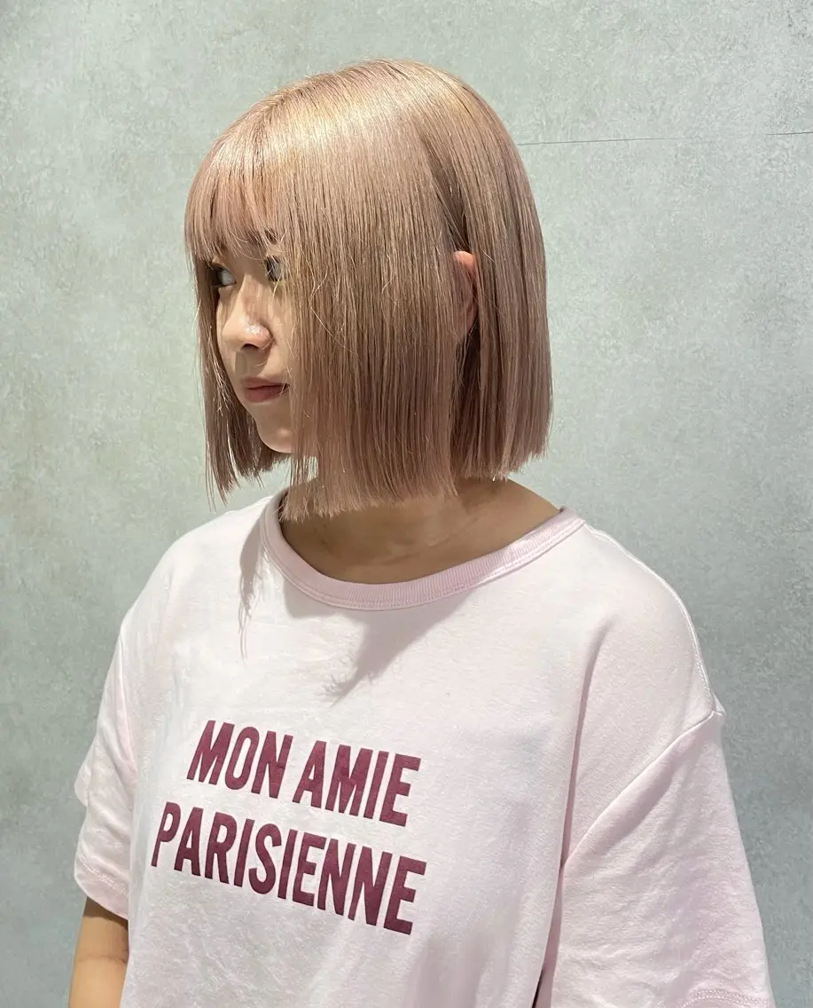 ミディアム カラー yumemiレイヤー ✴︎ 透明感カラーのヘアスタイル