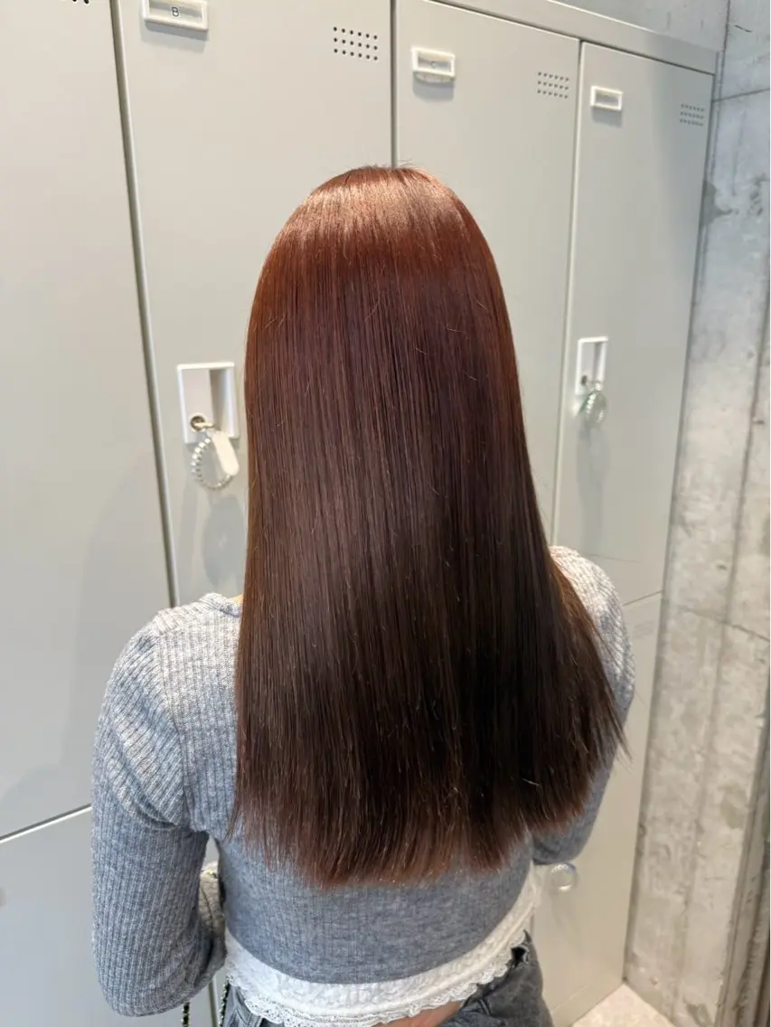 ロング カラー ブラウンカラー 透明感カラー ヘアカラー 🌼縮毛矯正 無料🈚️/えり🩵のヘアスタイル
