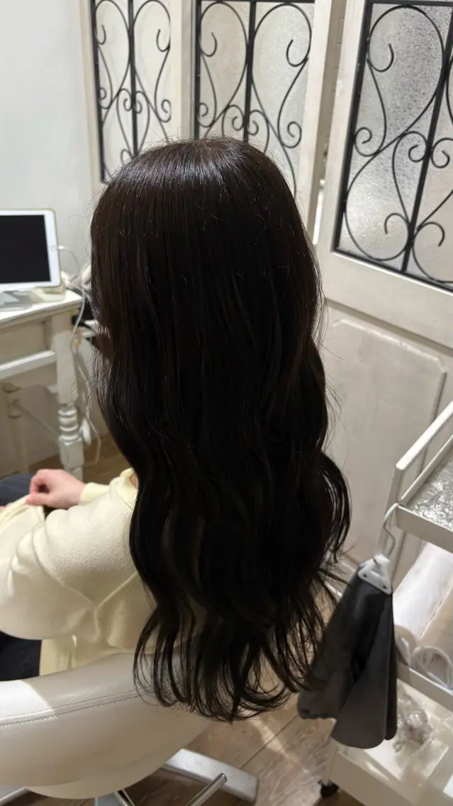 ミディアム カラー カット トリートメント 似合わせ 顔周りYUUGAのヘアスタイル