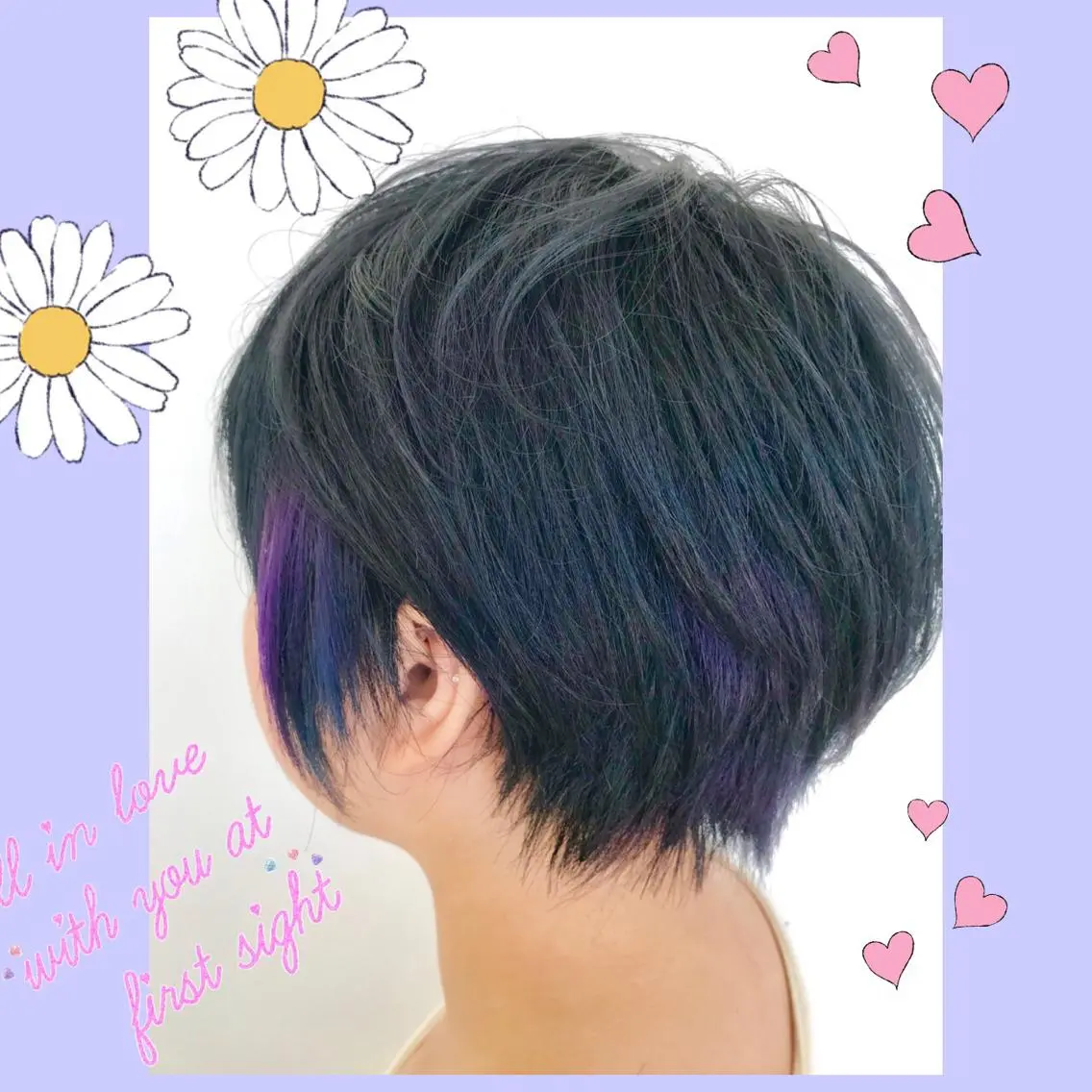 カラー ブルーカラー バイオレットカラー 新宿駅近♡個室 ♡関口三都季🌜のヘアスタイル