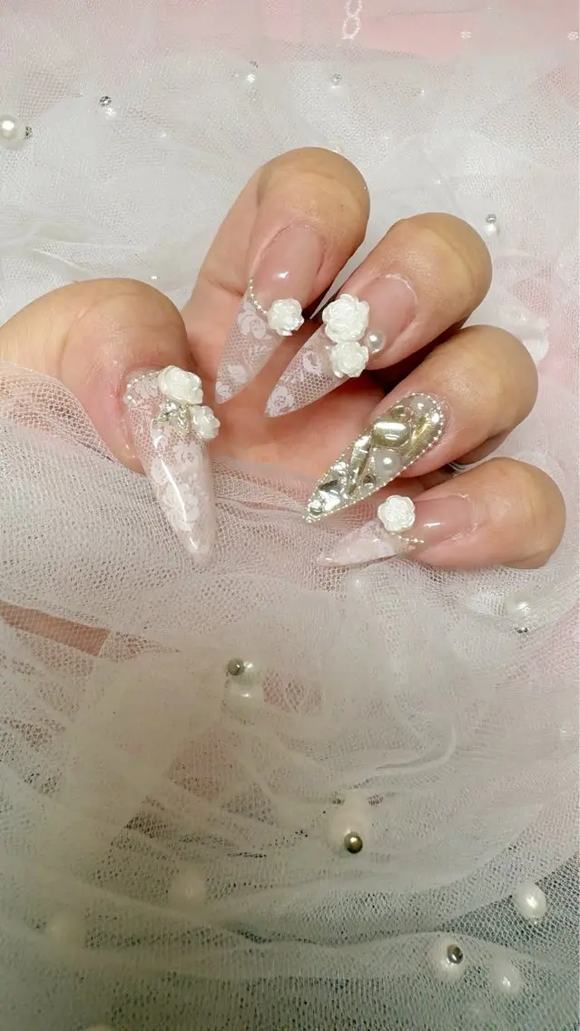 ネイル レース ハンドネイル Nail Salon macherieのネイルデザイン