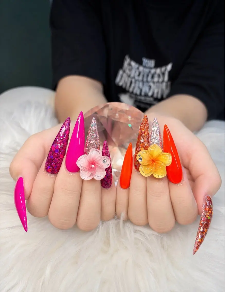 ネイル アートネイル オーロラネイル チークネイル 長さ出し フットネイル ハンドネイル Chan nailsのネイルデザイン