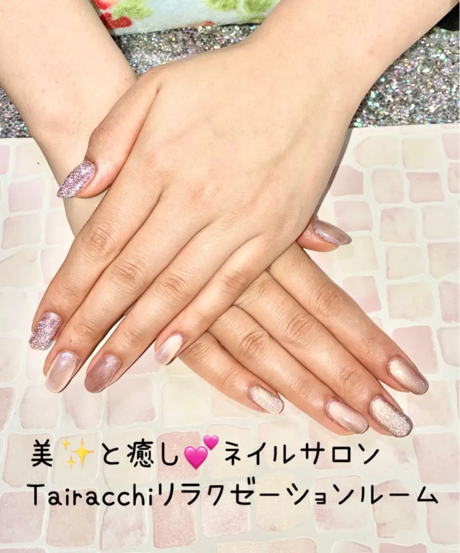 ネイル オーロラネイル フラッシュネイル マグネットネイル ハンドネイル Tairacchi ﾀｲﾗｯﾁのエステ・リラクイメージ