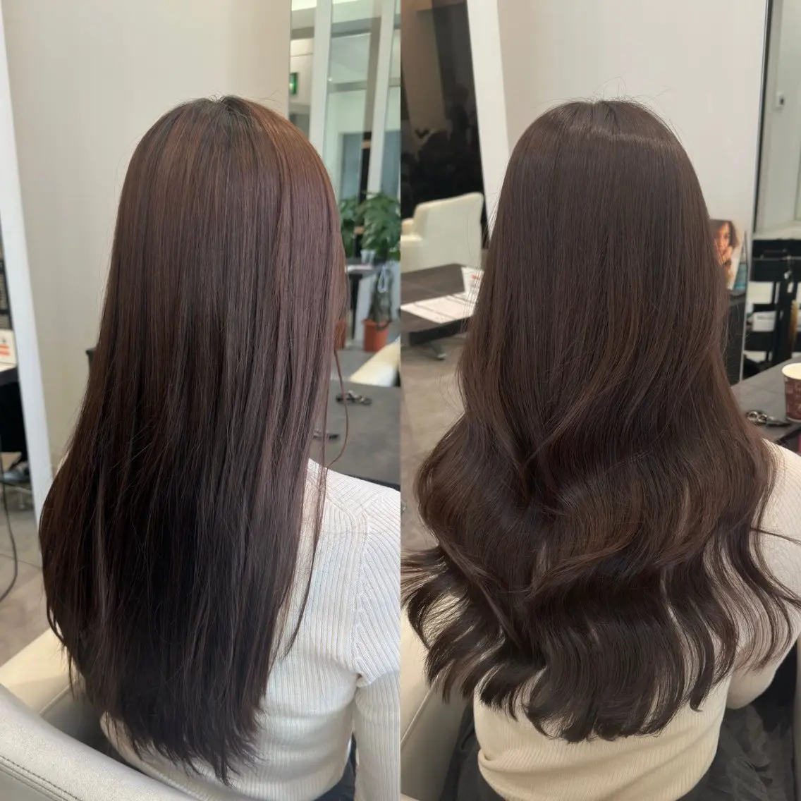 ロング カラー カット ヘアカラー トリートメント ✨大人韓国レイヤー ✨吉原 潤✨のヘアスタイル