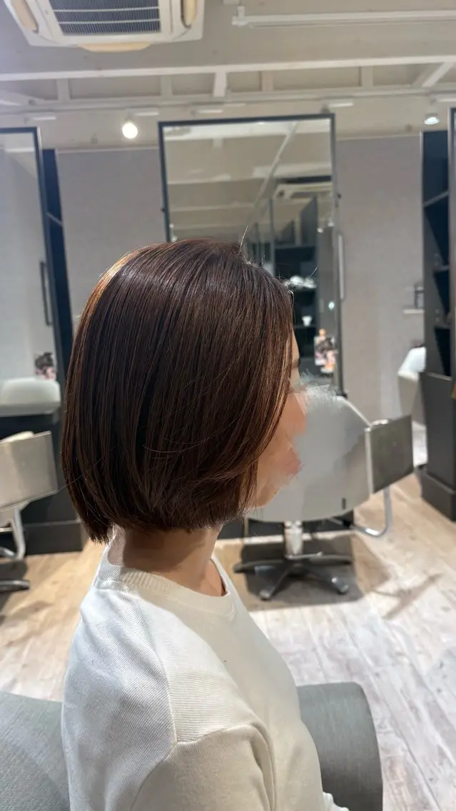 カラー 透明感カラー 西 ひよのヘアスタイル