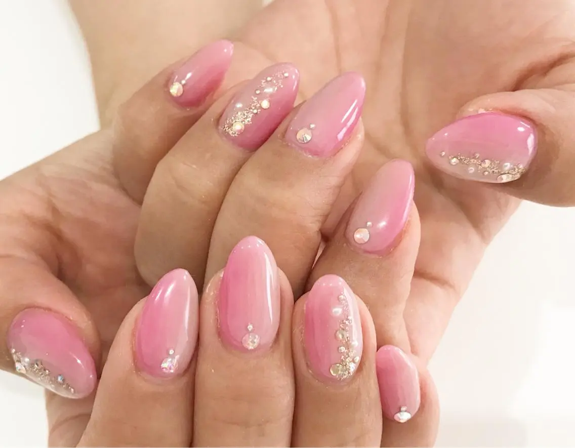 ネイル フットネイル ニュアンスネイル ピンク シンプルネイル 春ネイル nail fufla ♡yamane♡のネイルデザイン