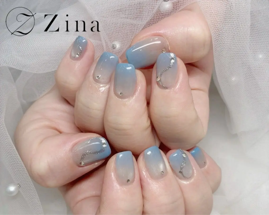 ショート ハンドネイル 自爪育成/zina/ KIMIのネイルデザイン