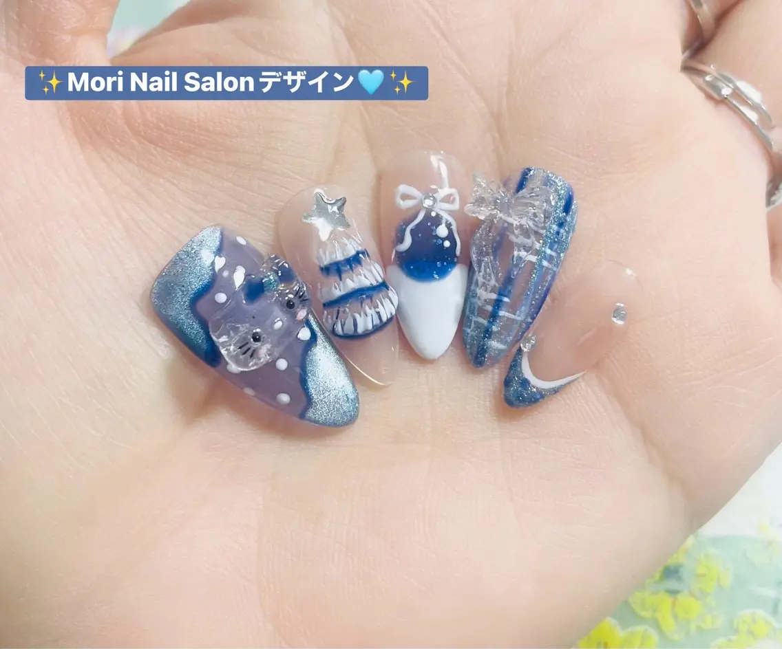 ネイル 冬ネイル クリスマス MORI ネイル SALONのネイルデザイン