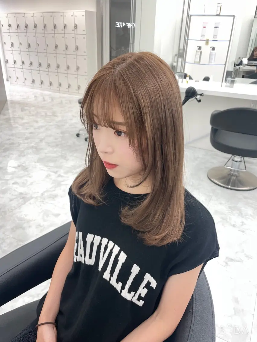ミディアム MOE 福岡韓国ヘア✧︎のヘアスタイル