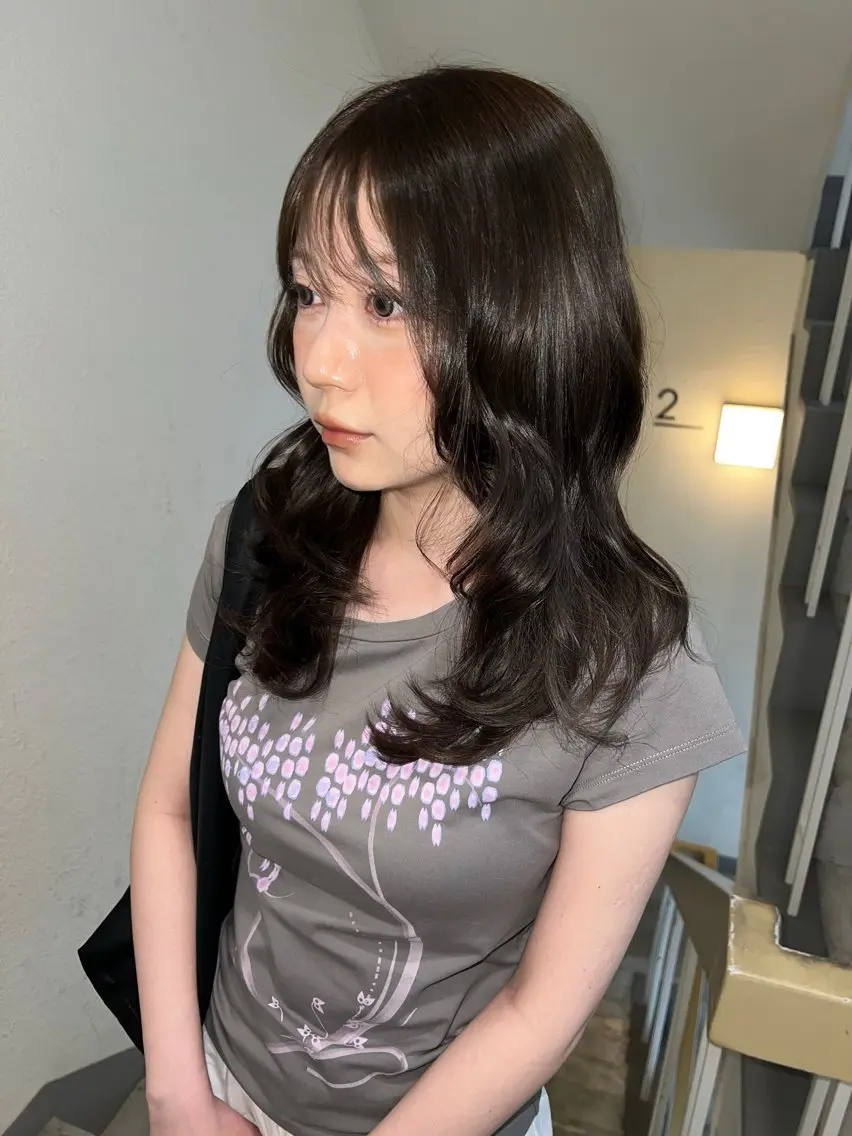 セミロング カラー ヘアカラー トリートメント SIKI ゆうのヘアスタイル