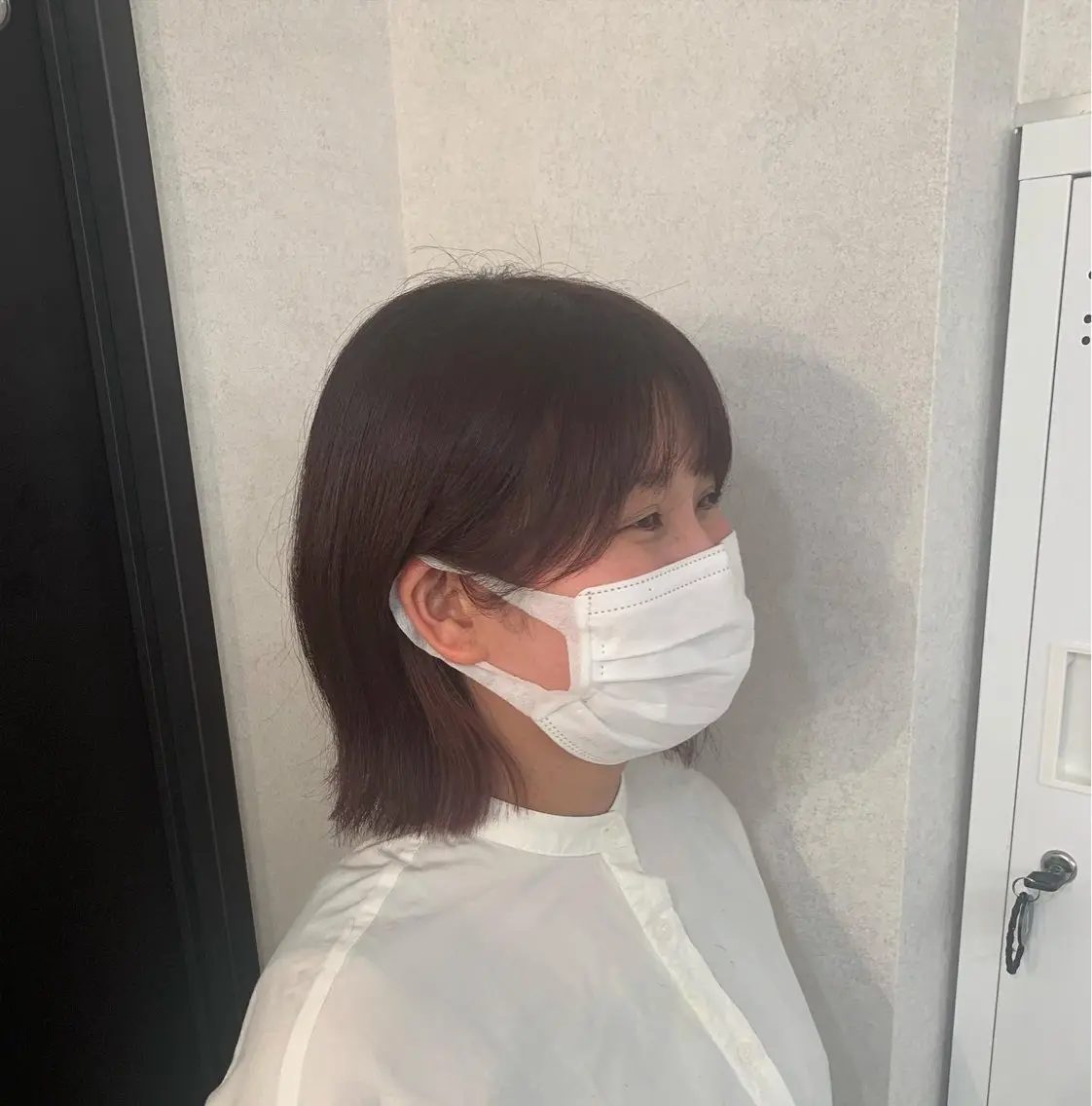ミディアム カラー ブラウンカラー ボブ 臼井 真人のヘアスタイル