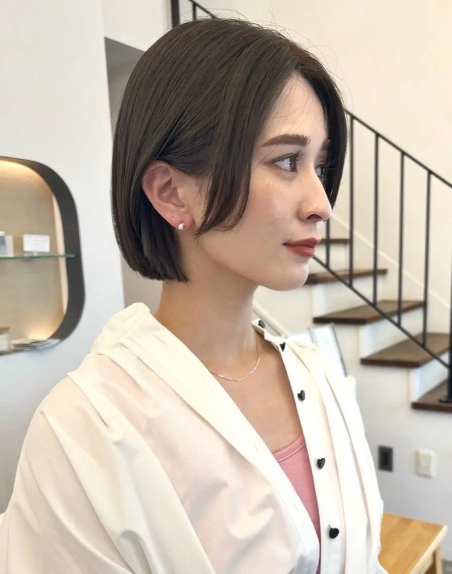 ショート ボブ 蛭町 遥香のヘアスタイル