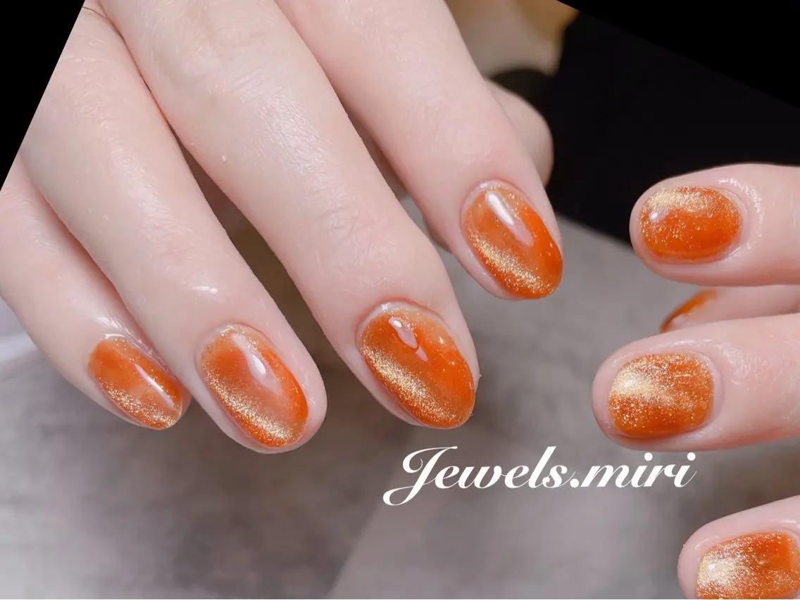 ネイル マグネットネイル ワンカラーネイル 冬ネイル ネイルサロン Jewels Mのネイルデザイン