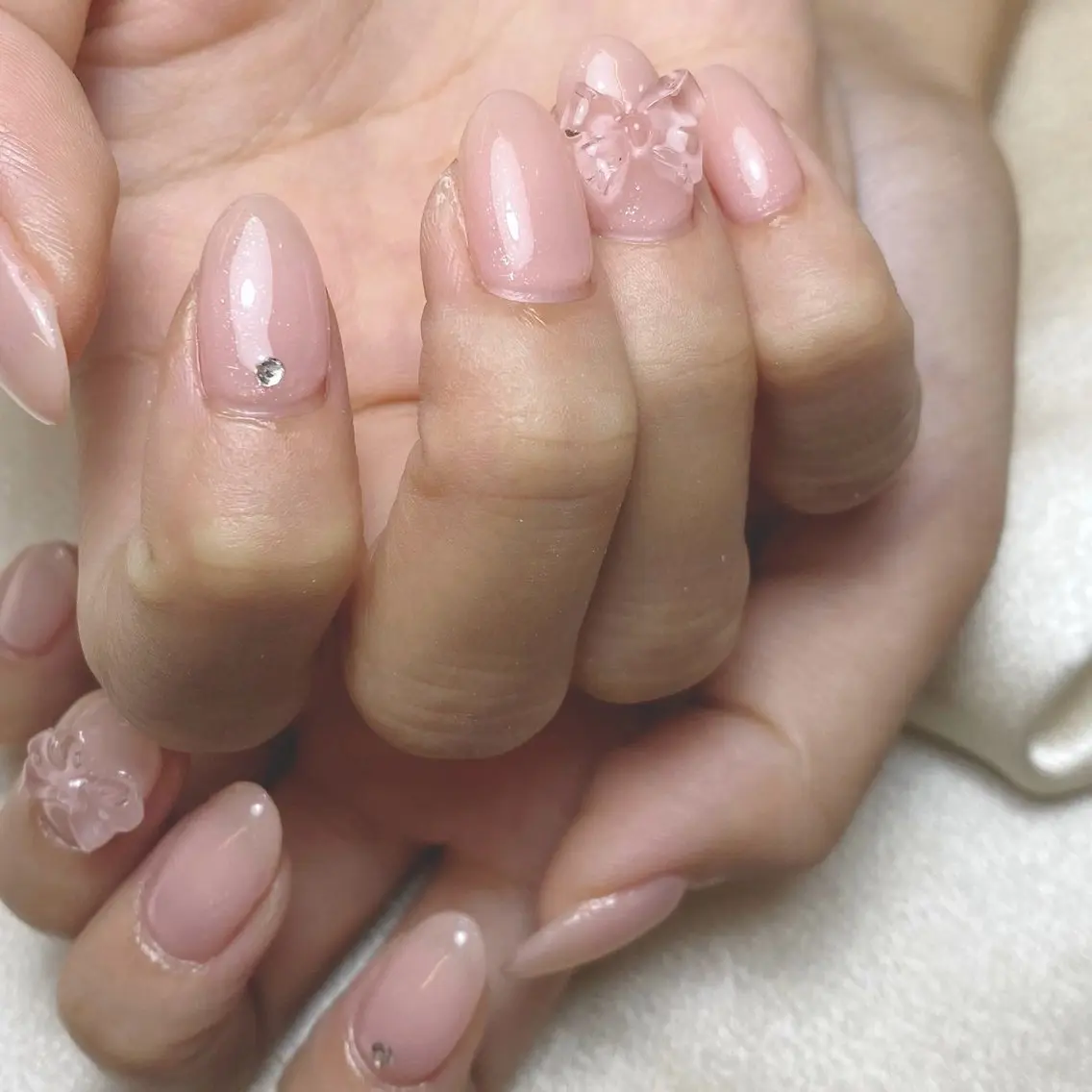 ネイル ブルー クリアネイル 長さ出し フラッシュネイル フットネイル 🌷yui ネイル🌷のネイルデザイン