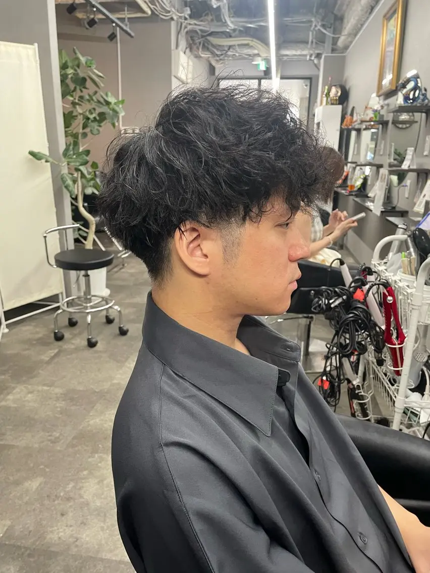 パーマ メンズ カット パーマ ヘアセット ⭐️縮毛矯正⭐️ ✨ミラクルクッポ✨のヘアスタイル