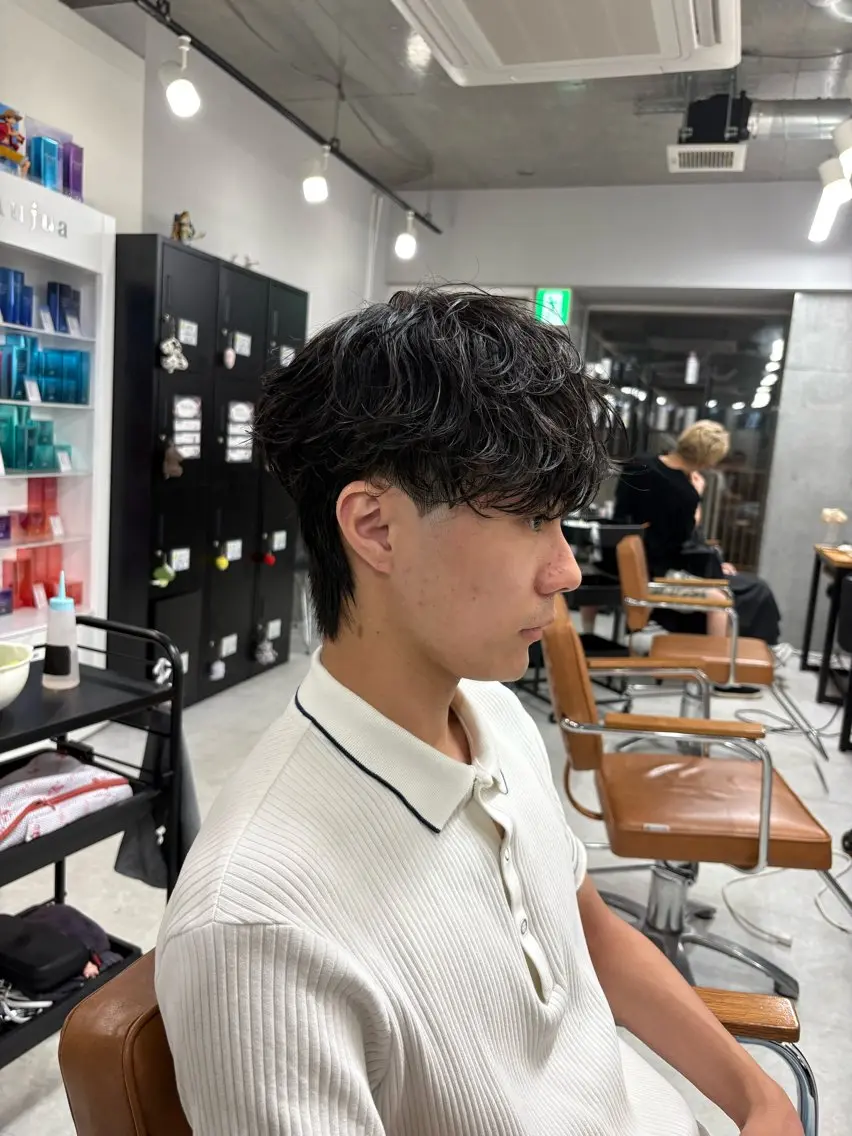 パーマ メンズ 下北沢メンズパーマ 特化園田 楓莉のヘアスタイル