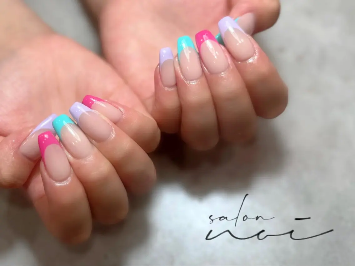 ネイル フレンチネイル ハンドネイル salon noiのネイルデザイン