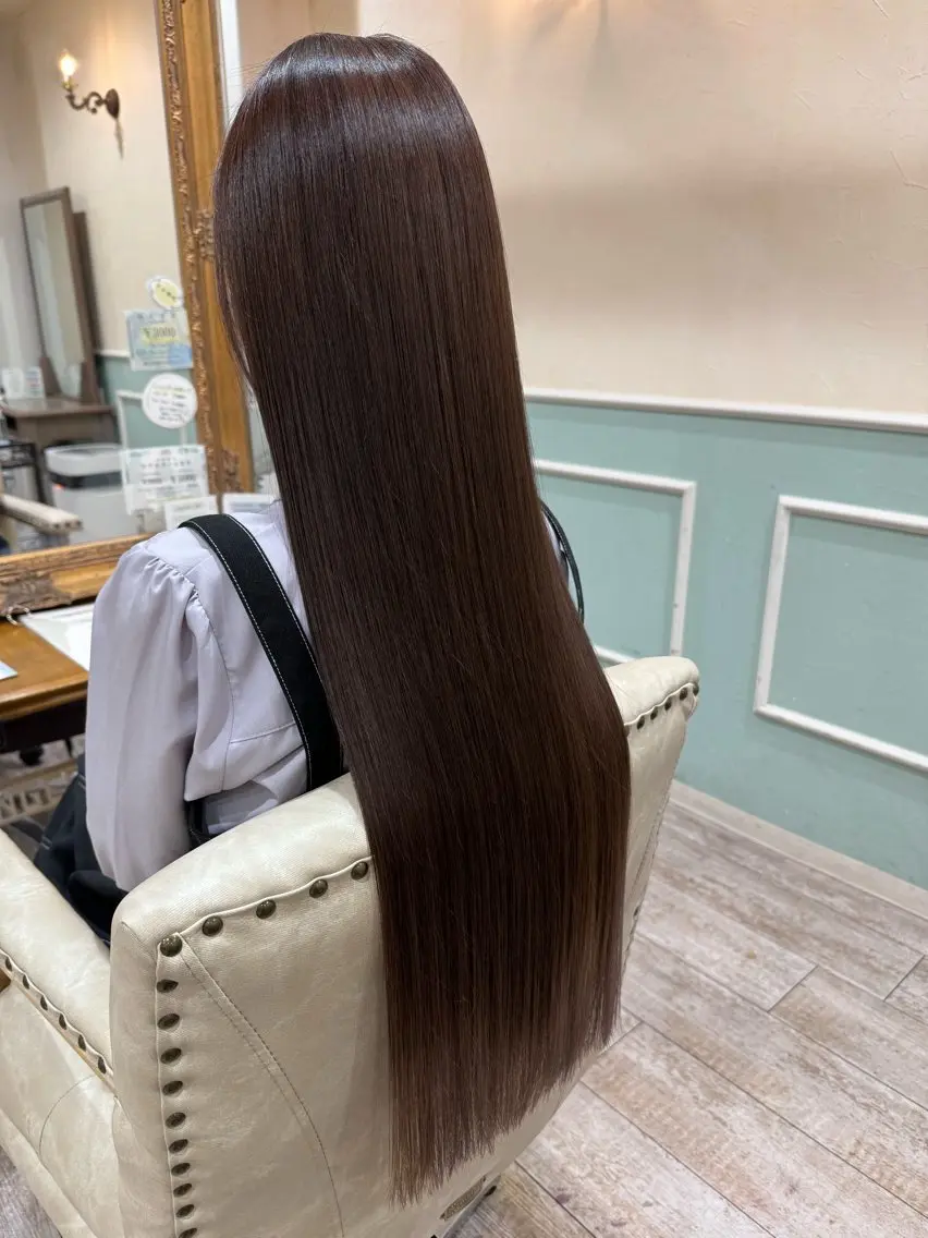 ロング カラー 髪質改善 ロング カット ヘアカラー 縮毛矯正 トリートメント 新越谷noble店長 松本拓也▶◀*.のヘアスタイル
